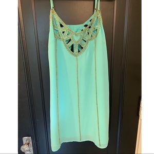 Lulu’s Ark & Co Cutout to Sea Mint Beaded Dress